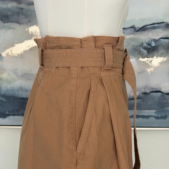 NWT Banana Republic Tan Belted Paper Bag Midi Skirt Size-6Tall - Picture 10 of 16